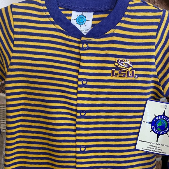 NWT CREATIVE KNITWEAR LSU TIGER INFANT LONGALL SIZE 0-3 months - Picture 11 of 16